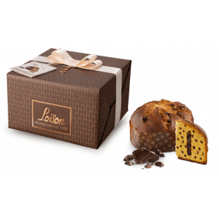 Itališkas Loison Panettone pyragas GENESI su rinktiniu šokoladu ir šokolado kremu