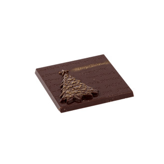 Reljefinis juodasis (50 %) šokoladas „Šventinis atvirukas“