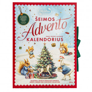 Saldainių, dražė ir šokolado rinkinys „Šeimos advento kalendorius“, 850 g